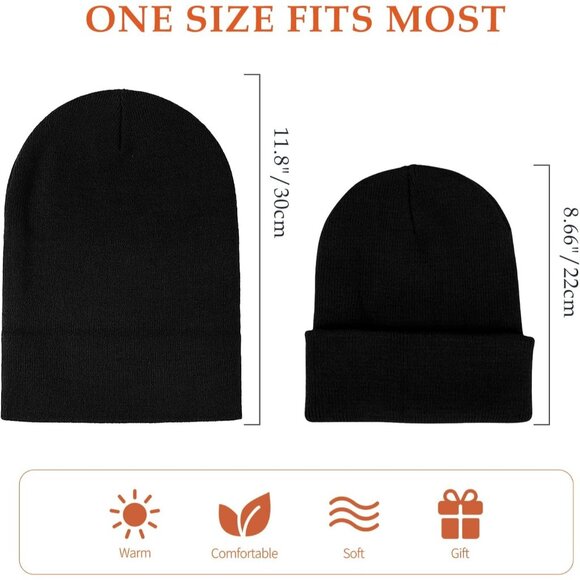 Men's Multi-Color Comfortable Breathable Beanie Knit Slouchy Winter Skull Hats - Picture 5 of 8